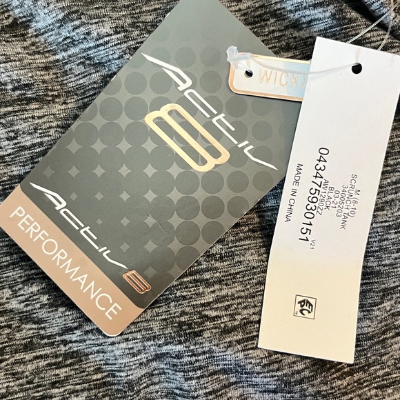 Activ8 Performance Women’s Sleeveless Wicking Scrunch Tank Size M (8-10) Black - Picture 11 of 11